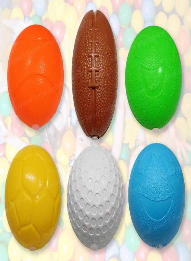 PSEUDO® Colourful CHU CHU Balls Toys/Soft Toys Set with Sound/Bath Toys for Baby Kids and Toddlers (6 Piece) - Image 1